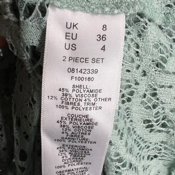 ASOS Maternity 8 Flutter Sleeves Midi Wrap Dress Sheer Not Lined - Picture 8 of 11